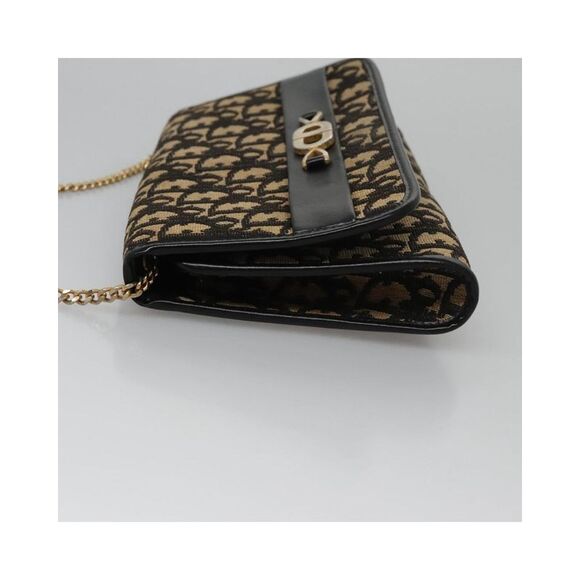 Pre Loved Dior Canvas Shoulder Bag Chain Strap Unisex Beige - Picture 5 of 8